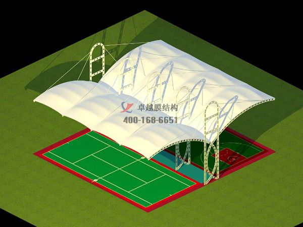 長沙網(wǎng)球場膜結(jié)構(gòu)頂棚罩棚十年施工經(jīng)驗(yàn) 　　