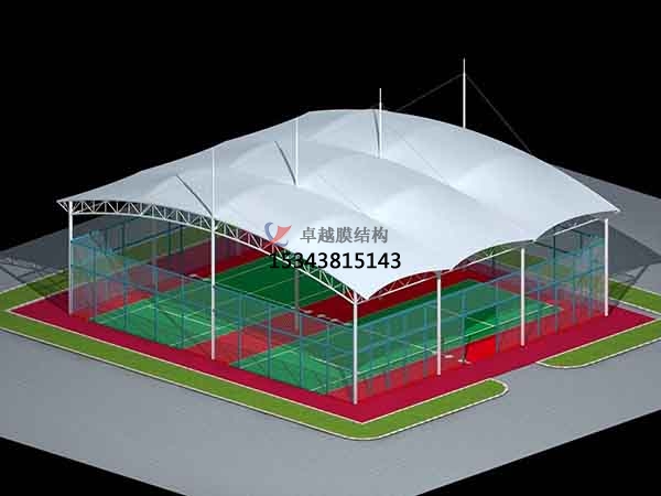 萊蕪籃球場膜結(jié)構(gòu)罩棚【設(shè)計施工】